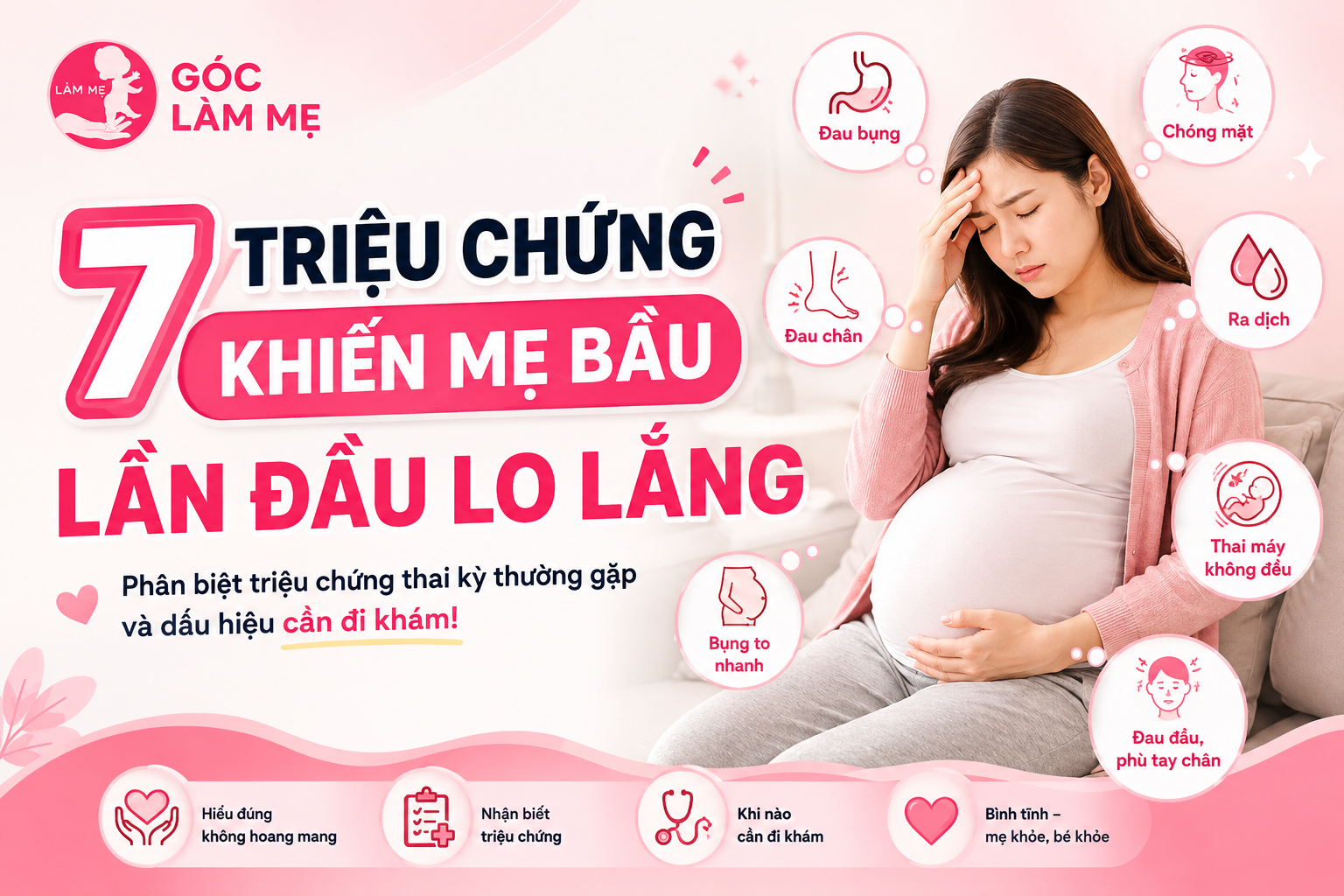 Tâm sự mẹ bầu: 7 triệu chứng khiến mẹ bầu lần đầu lo lắng